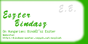 eszter bindasz business card